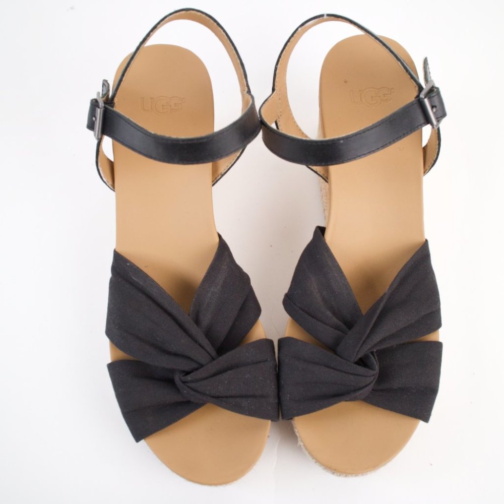 UGG Joslyn Espadrille Wedge Sandal | Black | Size 9.5